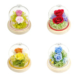 プリザーブドフラワー ガラスドーム 通販 プリザーブド フラワー フラワーアレンジメント ガラス ドーム バラ 薔薇 ローズ 花 ジュエルガラスドーム 枯れない花 ギフト 贈り物 母の日