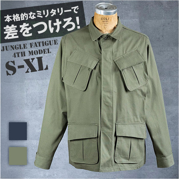 ワークジャケット メンズ 通販 ミリタリージャケット ジャングルファティーグタイプ コンバットジャケット 新品 JJ197YN ジャケット ジャングルファティーグ アウター メンズジャケット
