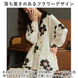 パジャマ ルームウェア レディース 上下セット 通販 寝巻 寝間着 寝巻き 部屋着 ルームウエア ズボン 長ズボン 上下 セット 長袖 ゆったり 折り襟 襟 大きいサイズ 前開き 暖かい