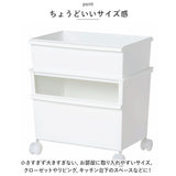 収納 キャスター付き 通販 JTSR-02 コンテナ― ワイド 収納ボックス コンテナ ボックス ストッカー 雑誌 新聞ストッカー スタッキング 分別 移動できる リビング クローゼット テーブル下
