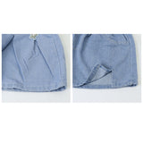 デニムショートパンツスカート 通販 パンツ ショートパンツ 短パン 子供服 こども服 子ども服 子供 女の子 ボトムス プリーツ 花 ポケット付き 通園 通学 お出かけ 外出 カジュアル