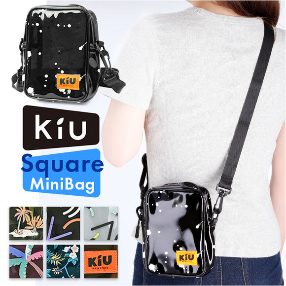 KiU ショルダーバッグ 通販 キウ K336 pvc バッグ バック クリア ポーチ スクエア ミニバッグ ショルダーバック ミニバック クリアバッグ ビニールバッグ クリアバック プールバッグ