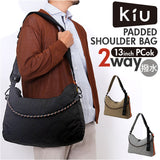 kiu ショルダーバッグ キウ K383 通販 ショルダーバック ショルダー バッグ 斜めがけバッグ パデットショルダーバッグ 2way 大きめ A4 通学 通勤 レディース メンズ 軽量 軽い 撥水