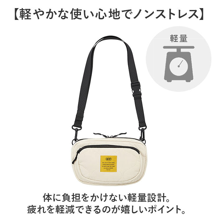 kiu ショルダーバッグ キウ K389 通販 ショルダーバック ボディバッグ 斜めがけバッグ パデットフロントポケットミニショルダーバッグ 小さめ レディース メンズ 軽量 軽い 撥水 旅行