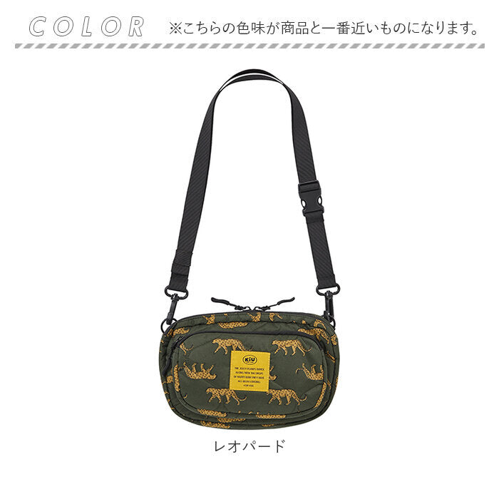kiu ショルダーバッグ キウ K389 通販 ショルダーバック ボディバッグ 斜めがけバッグ パデットフロントポケットミニショルダーバッグ 小さめ レディース メンズ 軽量 軽い 撥水 旅行