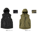 KiU キウ 空調 服 ベスト 通販 エアコンディションドベスト ファン付きウェア 空調ベスト ファン付き ポケット 防水 撥水 ユニセックス 男女兼用 ドローコード 調整可能 収納袋付き