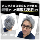 ヘアカラーワックス 通販 ヘアワックス カラーワックス カラー ヘアカラー 塗るだけ 簡単 整髪料 ヘア ワックス スタイリング KAMI-IRO カミイロ イメチェン グレー シルバー