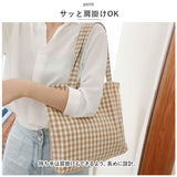 トートバッグ レディース 小さめ 通販 ミニトートバッグ トートバック ミニトート ギンガムチェック コットン 綿 おしゃれ 大人 かわいい シンプル 可愛い ランチトート 手提げバッグ