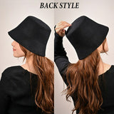 バケットハット レディース 冬 通販 バケット ハット 秋冬 帽子 秋 ウールハット バケハ バケツハット きれいめ おしゃれ ふわふわ ウール 日除け 日よけ 女性 女の子 サイズ調整 533371