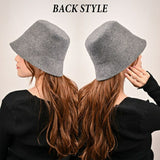 バケットハット レディース 冬 通販 バケット ハット 秋冬 帽子 秋 ウールハット バケハ バケツハット きれいめ おしゃれ ふわふわ ウール 日除け 日よけ 女性 女の子 サイズ調整 533371