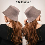 バケットハット レディース 冬 通販 バケット ハット 秋冬 帽子 秋 ウールハット バケハ バケツハット きれいめ おしゃれ ふわふわ ウール 日除け 日よけ 女性 女の子 サイズ調整 533371