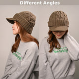 キャスケット レディース 秋冬 通販 つば付きニット帽 帽子 冬 秋 ニット帽子 ニットキャップ つば付 キャスケット帽子 かわいい 無地 洗える 手洗い おしゃれ 消臭 女性 女の子 538390