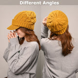 キャスケット レディース 秋冬 通販 つば付きニット帽 帽子 冬 秋 ニット帽子 ニットキャップ つば付 キャスケット帽子 かわいい 無地 洗える 手洗い おしゃれ 消臭 女性 女の子 538390