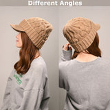 キャスケット レディース 秋冬 通販 つば付きニット帽 帽子 冬 秋 ニット帽子 ニットキャップ つば付 キャスケット帽子 かわいい 無地 洗える 手洗い おしゃれ 消臭 女性 女の子 538390