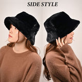 バケットハット レディース 冬 通販 帽子 秋 バケット ハット 秋冬 バケハ バケツハット ふわふわ ファー おしゃれ 大きめ フェイクファー 日よけ 日除け 女性 女の子 サイズ調整 543540