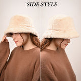 バケットハット レディース 冬 通販 帽子 秋 バケット ハット 秋冬 バケハ バケツハット ふわふわ ファー おしゃれ 大きめ フェイクファー 日よけ 日除け 女性 女の子 サイズ調整 543540