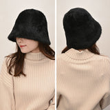 バケットハット レディース 冬 通販 バケット ハット 秋冬 帽子 秋 バケハ バケツハット ふわふわ きれいめ おしゃれ ファー アンゴラ 日よけ 日除け 女性 女の子 サイズ調整 553637