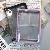 トレカケース 可愛い 通販 コレクトブック ケース バインダー トレカホルダー ファイル カードポケット付き リフィル セット スリーブ チャック付き クリア 透明 キラキラ 6穴 4ポケット