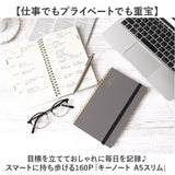 キーノート A5スリム 通販 メモ ノート 管理表 日記 記録 手帳 ミーティングノート スケジュール管理 タスク管理 ミーツプランナー デイリープランナー 健康管理 仕事 プライベート