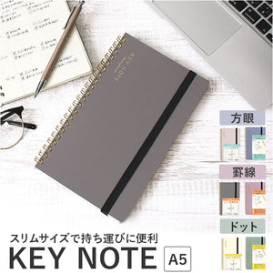 キーノート A5スリム 通販 メモ ノート 管理表 日記 記録 手帳 ミーティングノート スケジュール管理 タスク管理 ミーツプランナー デイリープランナー 健康管理 仕事 プライベート