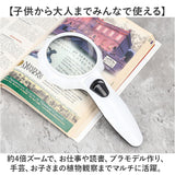 ハンドルーペ LEDライト付き 虫眼鏡 通販 虫メガネ 拡大鏡 ルーペ ムシメガネ むしめがね 拡大レンズ 手持ちルーペ 読書ルーペ ledライト付き 軽量 軽い 見やすい LEDライト おしゃれ