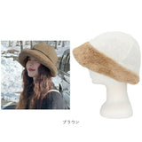 バケット ハット レディース 冬 通販 バケットハット 秋冬 帽子 バケハ ファーハット ボアハット もこもこ ふわふわ つば広 あったか 暖かい 温かい おしゃれ シンプル かわいい