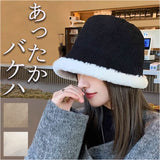 バケットハット レディース 秋冬 通販 帽子 冬 バケット ハット バケハ ファーハット ボアハット もこもこ ふわふわ つば広 あったか 暖かい 温かい おしゃれ シンプル 可愛い