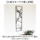 ウォールアートパネル 小鳥 通販 アートパネル パネルアート ウォールデコ ウォールデコレーション 壁飾り 壁掛け 壁面 パネル アイアン レトロ アンティーク 飾り ディスプレイ 玄関