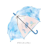 キッズ長傘女の子 通販 子供用ジャンプ傘 透明窓付き雨傘 小学生通学用傘 50センチこども傘 ワンタッチ長傘 安全丸型手元 ポリエステル軽量 メリーランド傘 パステルカラー傘