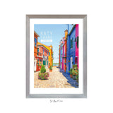 フォトフレーム おしゃれ 通販 A4判 写真立て フォトスタンド 壁掛け用 卓上 置き型 縦型 横型 タテ ヨコ 額縁 フレーム 写真 フォト カラフル ビビット ポップ シンプル 額装 記念 飾る