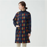 チュニック 長袖 裏起毛 通販 ロングチュニック 長袖チュニック レディース 割烹着 かぶるだけ かっぽう着 ワンピース エプロン ロング リブ袖 セルヴァン あったか 秋 冬 秋冬 防寒