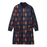 チュニック 長袖 裏起毛 通販 ロングチュニック 長袖チュニック レディース 割烹着 かぶるだけ かっぽう着 ワンピース エプロン ロング リブ袖 セルヴァン あったか 秋 冬 秋冬 防寒