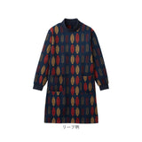 チュニック 長袖 裏起毛 通販 ロングチュニック 長袖チュニック レディース 割烹着 かぶるだけ かっぽう着 ワンピース エプロン ロング リブ袖 セルヴァン あったか 秋 冬 秋冬 防寒