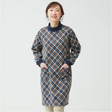 チュニック 長袖 裏起毛 通販 ロングチュニック 長袖チュニック レディース 割烹着 かぶるだけ かっぽう着 ワンピース エプロン ロング リブ袖 セルヴァン あったか 秋 冬 秋冬 防寒