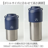 ペットボトルクーラー 通販 ペットボトルホルダー ペットボトルケース ペットボトルカバー ボトルインボトル ペットボトル 水筒 カバー 保冷 保温 現代百貨 kinos キノス ショルダー付き