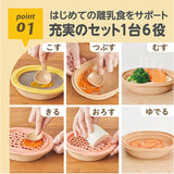 調理セット 離乳食 日本製 通販 ベビー 赤ちゃん つぶす こす 切る 茹でる おろす 蒸す 潰す 裏ごし 食洗器対応 ママ パパ 電子レンジ対応 出産祝い お食事ボウル 消毒 簡単 調理