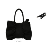 トートバッグ フリル 通販 pink trick ピンクトリック トート フリルバッグ ショルダーバッグ 軽量 軽い レディース おしゃれ かわいい 肩掛け 通勤 通学 バッグ かばん カバン