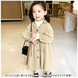 トレンチコート キッズ 通販 スプリングコート コート アウター ロングコート 上着 子供服 子供 こども 女の子 おんなのこ 長袖 フォーマル ガールズ 通学 お出かけ 春 秋 ゆったり