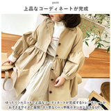 トレンチコート キッズ 通販 スプリングコート コート アウター ロングコート 上着 子供服 子供 こども 女の子 おんなのこ 長袖 フォーマル ガールズ 通学 お出かけ 春 秋 ゆったり