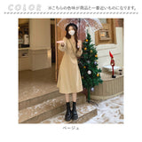 ワンピース 秋冬 きれいめ 通販 長袖 レディース ひざ丈ワンピ 体型カバー 春 秋 冬 かわいい 可愛い おしゃれ vネック ワンピ オフィス 通勤 大きいサイズ カジュアル 上品