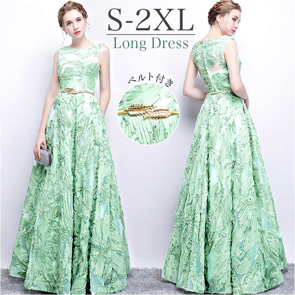 ロングドレス 演奏会 通販 ドレス ワンピース ロング Aライン ノースリーブ 袖なし 透け感 刺? 大人 レディース ピアノ 発表会 結婚式 ブライズメイド フォーマル パーティ お呼ばれ