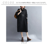 ロング ワンピース マキシ丈 長袖 通販 ロングワンピース ワンピ Ｖネック ロング丈 マキシム 厚手 体型カバー ゆったり 大きいサイズ 秋 冬 レディース 女性 暖かい あったか あたたかい