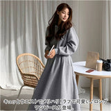 ロングワンピース 冬 ルームウェア 通販 ワンピ ロングワンピ ホームウェア トレーナー Aラインスカート Aライン ロング丈 ロング フード付き フード ゆったり 体型カバー きれいめ 長袖