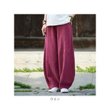 サーカス パンツ レディース 通販 バルーンパンツ ワイドパンツ サルエルパンツ コクーンパンツ ゆったり 大きいサイズ ワイド ルーズ パンツ ズボン 麻 コットン 体型カバー 無地