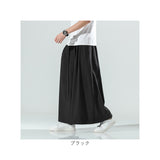 ワイドパンツ メンズ ロング 通販 パンツ ズボン ボトムス ロングパンツ メンズパンツ ビッグシルエット 太め ゆったり 夏 涼しい 服 長ズボン 袴パンツ ウエストゴム エスニック