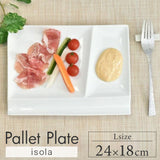 仕切り皿 おしゃれ 通販 仕切りプレートおしゃれ 仕切り プレート 皿 仕切皿 ワンプレート皿 モーニングプレート ランチプレート 肉料理 魚料理 お皿 四角 角皿 長方形 パレットプレートL