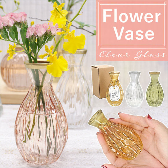 キーストーン 花瓶 通販 ゴールドリム 花器 一輪挿し フラワーベース グラスベース ガラス瓶 雑貨 生花 ドライフラワー フラワーアレンジメント ディスプレイ リビング ダイニング お祝い