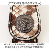 KC,s キーリング ケイシイズ KSK504 通販 キーホルダー kc's ケーシーズ キーフック キーハンガー キーホールド ケイシーズ ブランド パイソン 蛇革 牛革 メンズ 男性 ベルトループ