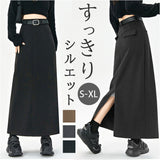 ロングスカート 秋冬 レディース 通販 ロング スカート ロング丈 aラインスカート ハイウエスト マキシスカート バックスリット ストレートスカート 大人 かわいい きれいめ おしゃれ