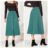 コーデュロイ スカート レディース 通販 ミディアム丈スカート 膝下丈 ミモレ丈 ミモレ丈スカート ミディスカート ミドル丈 aラインスカート ひざ下 ハイウエスト ロングスカート